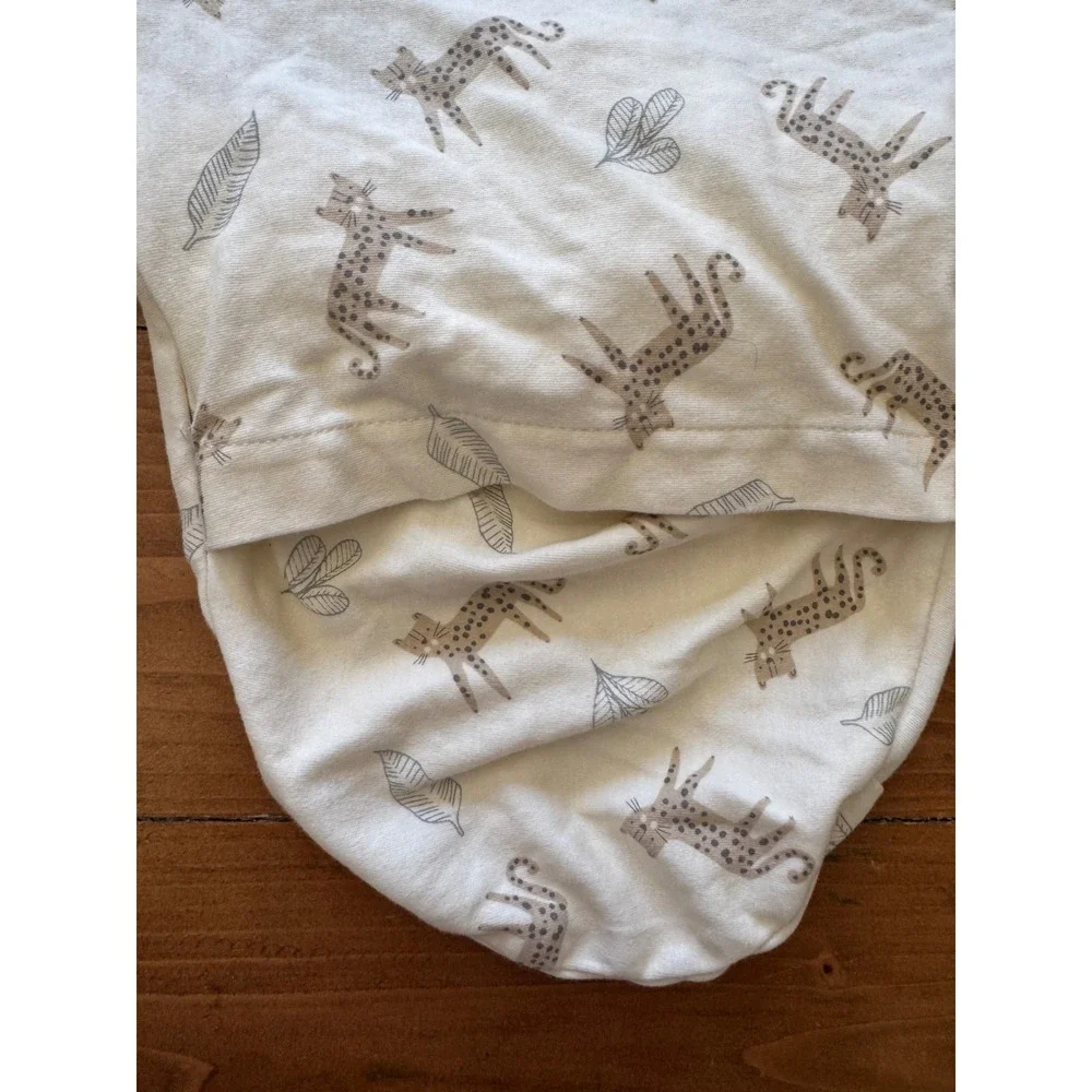SwaddleMe by Ingenuity 0-3M Leopard Print Cotton Baby Swaddle Wrap 7-14 lbs